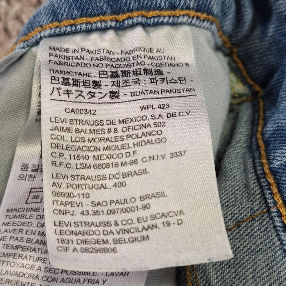 Levi Jeans Mens 36x34 (Fits 37x33) Light Wash 514 Straight Casual Streetwear